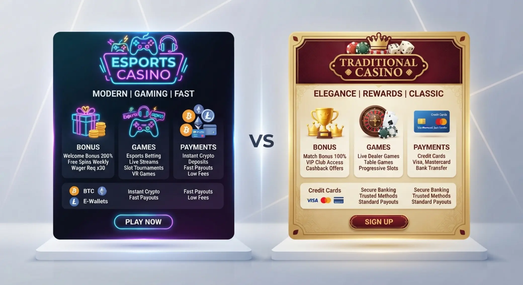 Infografika porovnania GGbet a EuroGold Casino