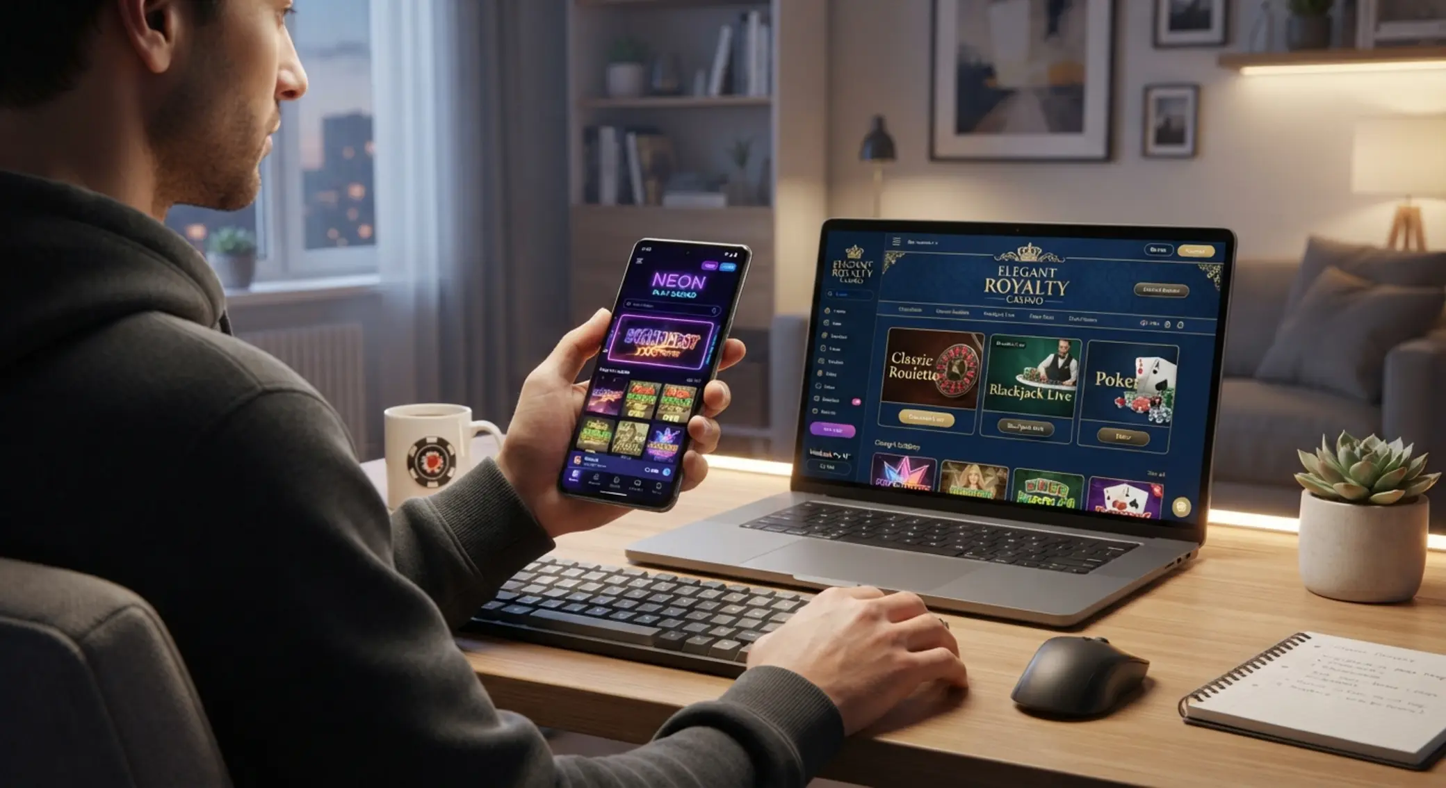 Mobilné hranie a UX pri GGbet a Zodiac Casino Hráč porovnáva kasína na mobile a notebooku