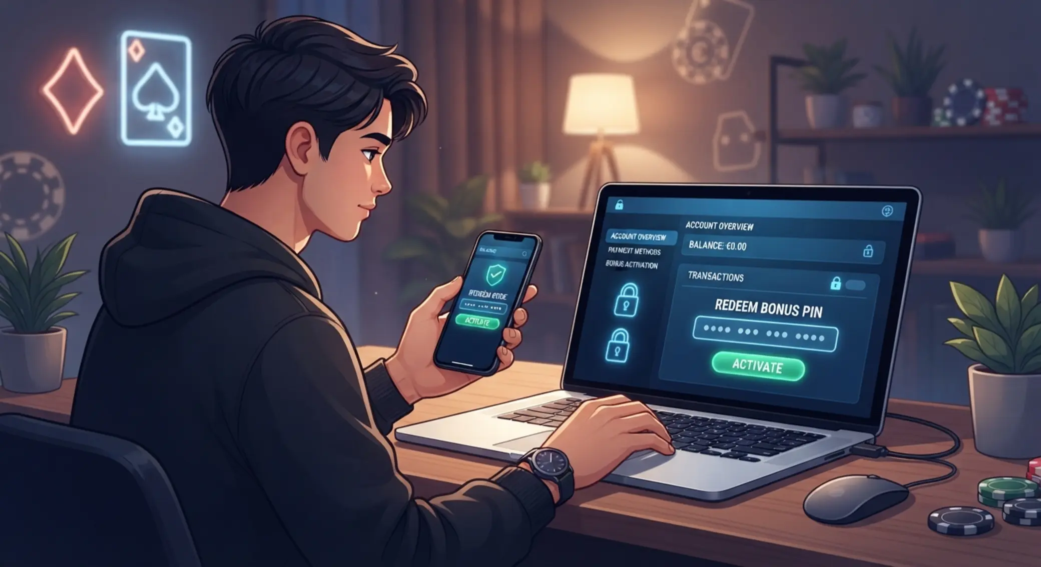 Ilustrácia aktivácie Bonus PIN v účte paysafecard