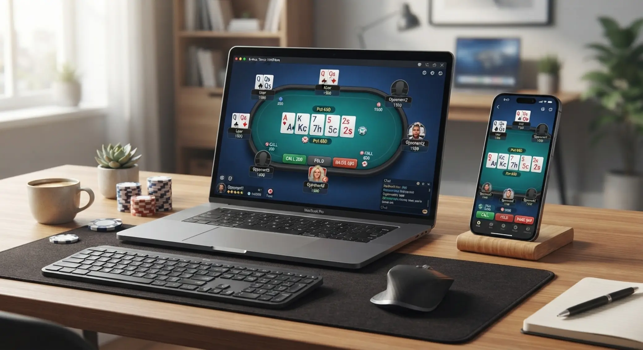 Ako vyzerá poker online zadarmo Online poker rozhranie na notebooku a mobile