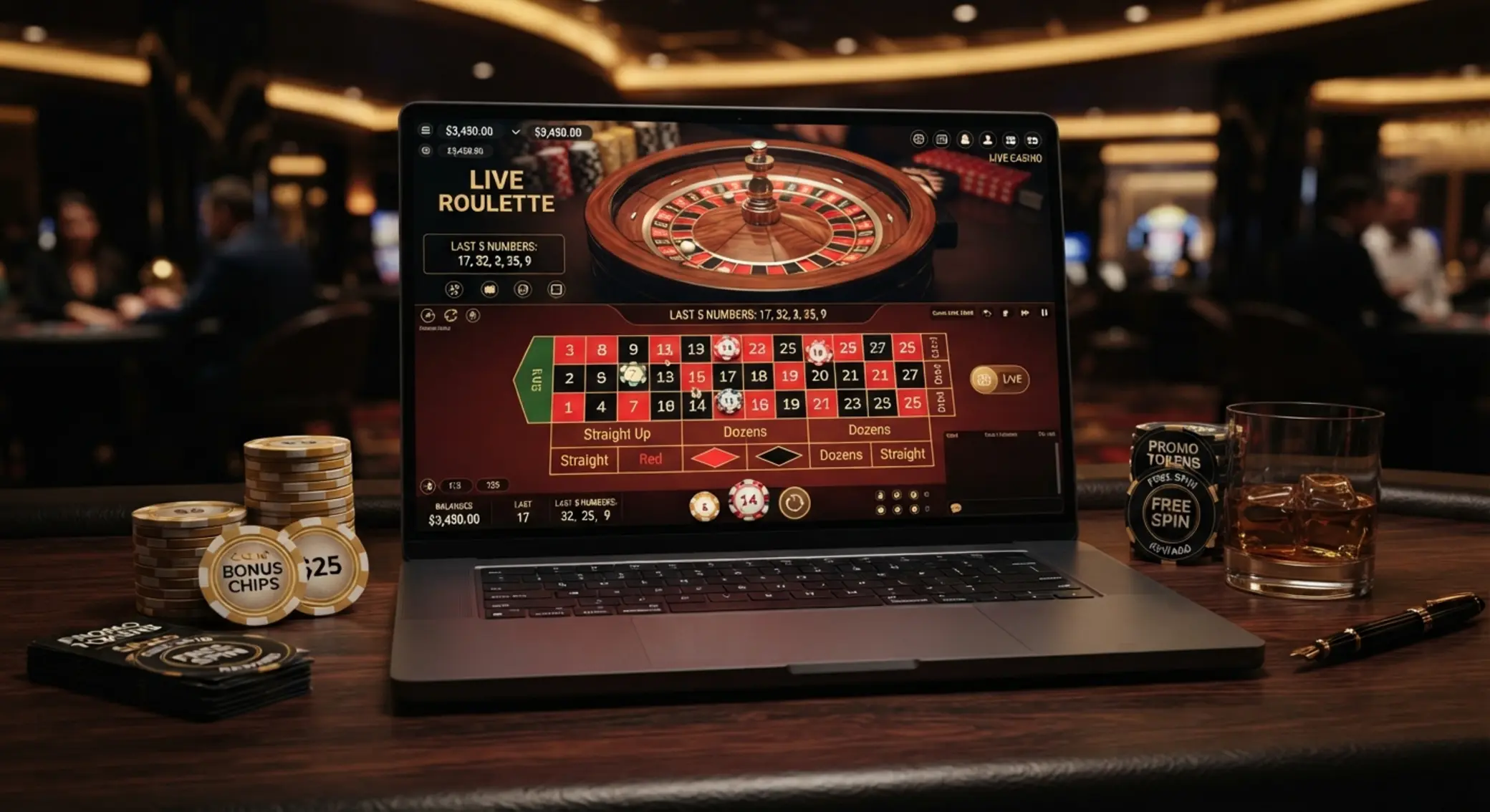 Online ruleta a bonusové promo Online ruleta s bonus žetónmi na obrazovke